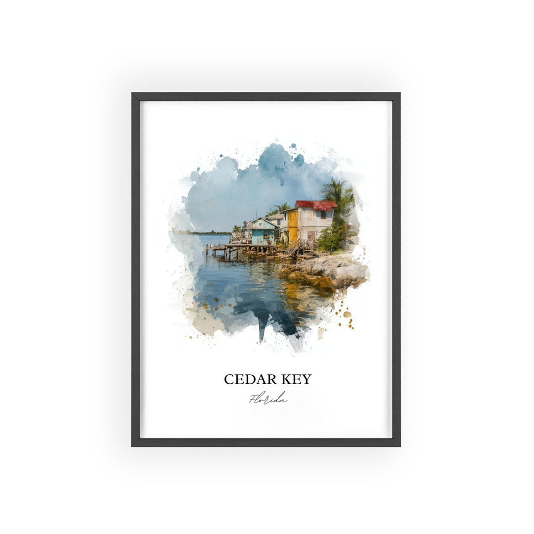 Cedar Key, Florida – Watercolor Art Print