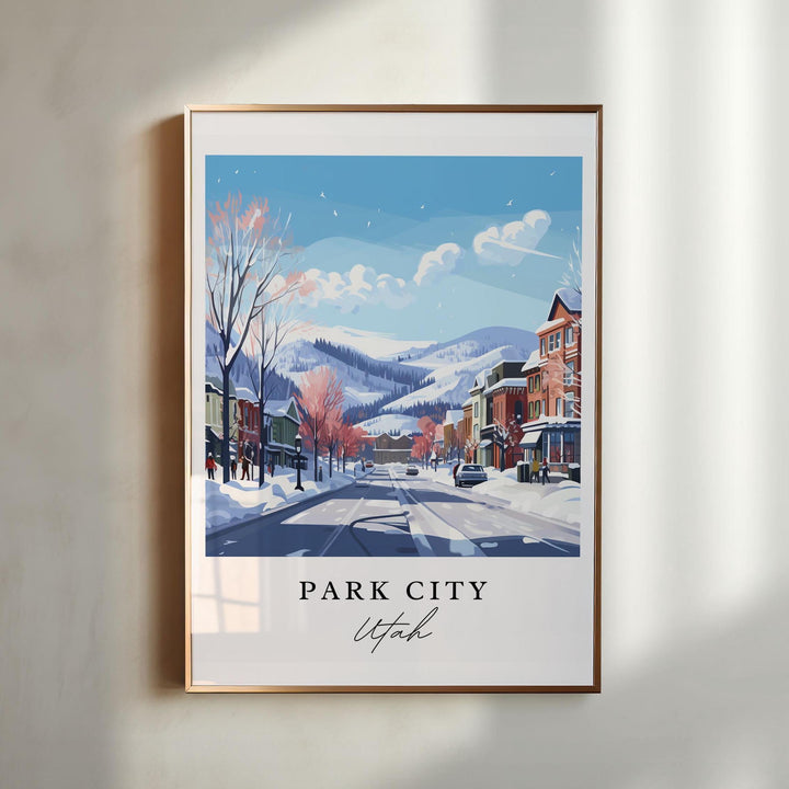 Park City Utah wall art - Utah, Park City poster, Park City Mountain Wedding gift, Birthday present, Custom Text, Personalised Gift