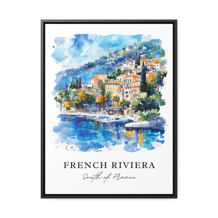 French Riviera Art, French Riviera Print, French Riviera Watercolor, South of France Gift,