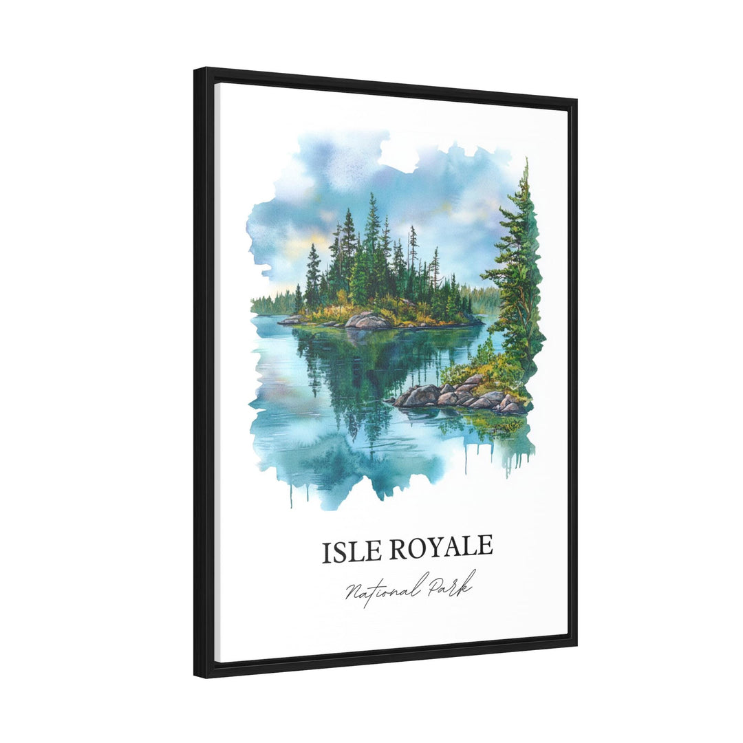 Isle Royale National Park Wall Art, Isle Royale Print, Michigan Watercolor, Thunder Bay Gift, Travel Print, Travel Poster, Housewarming Gift