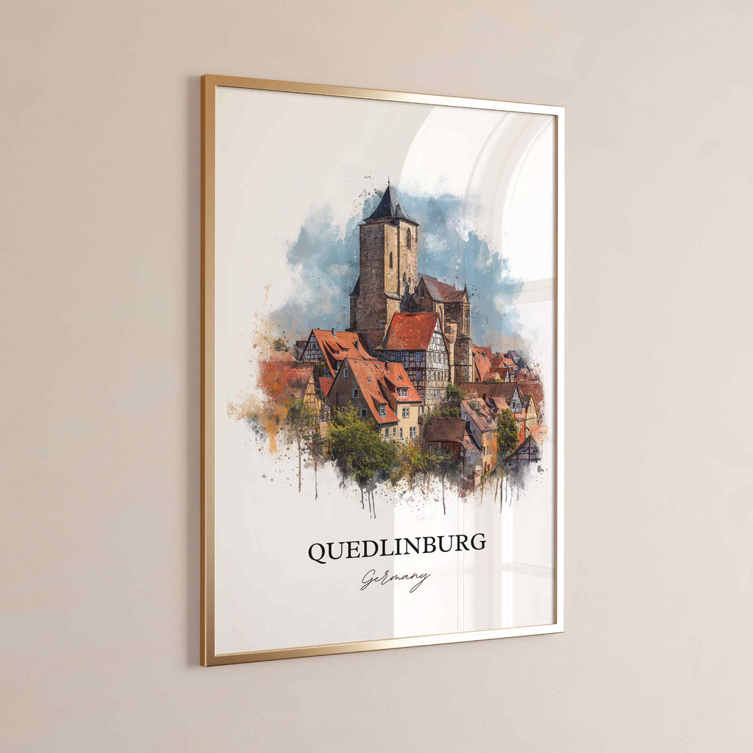 Quedlinburg, Germany – Watercolor Art Print