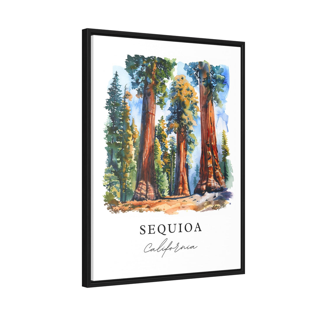 Sequioa Wall Art, Sequioa National Park Print, Sequioa Trees Watercolor, California Gift,