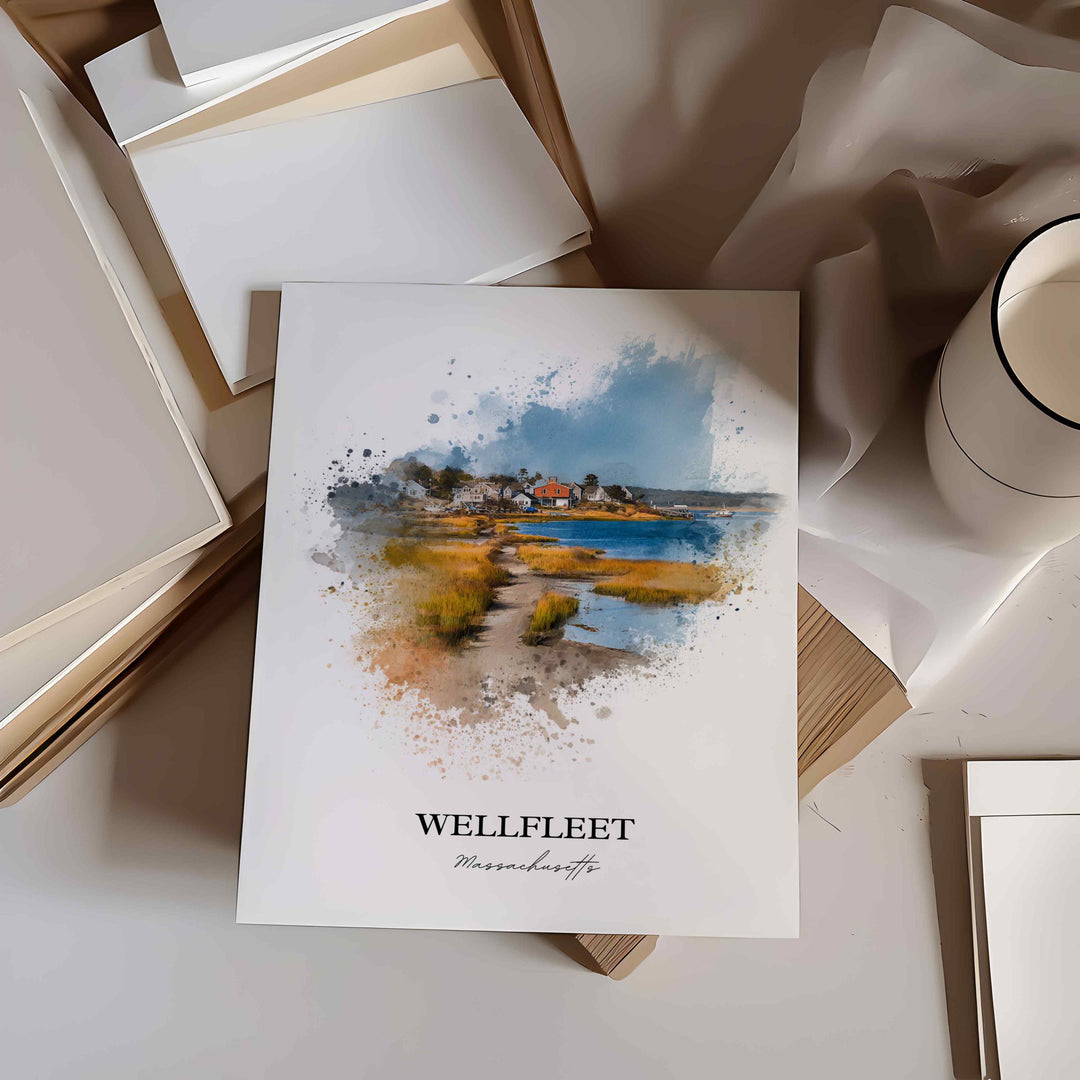Wellfleet, Massachusetts – Watercolor Art Print