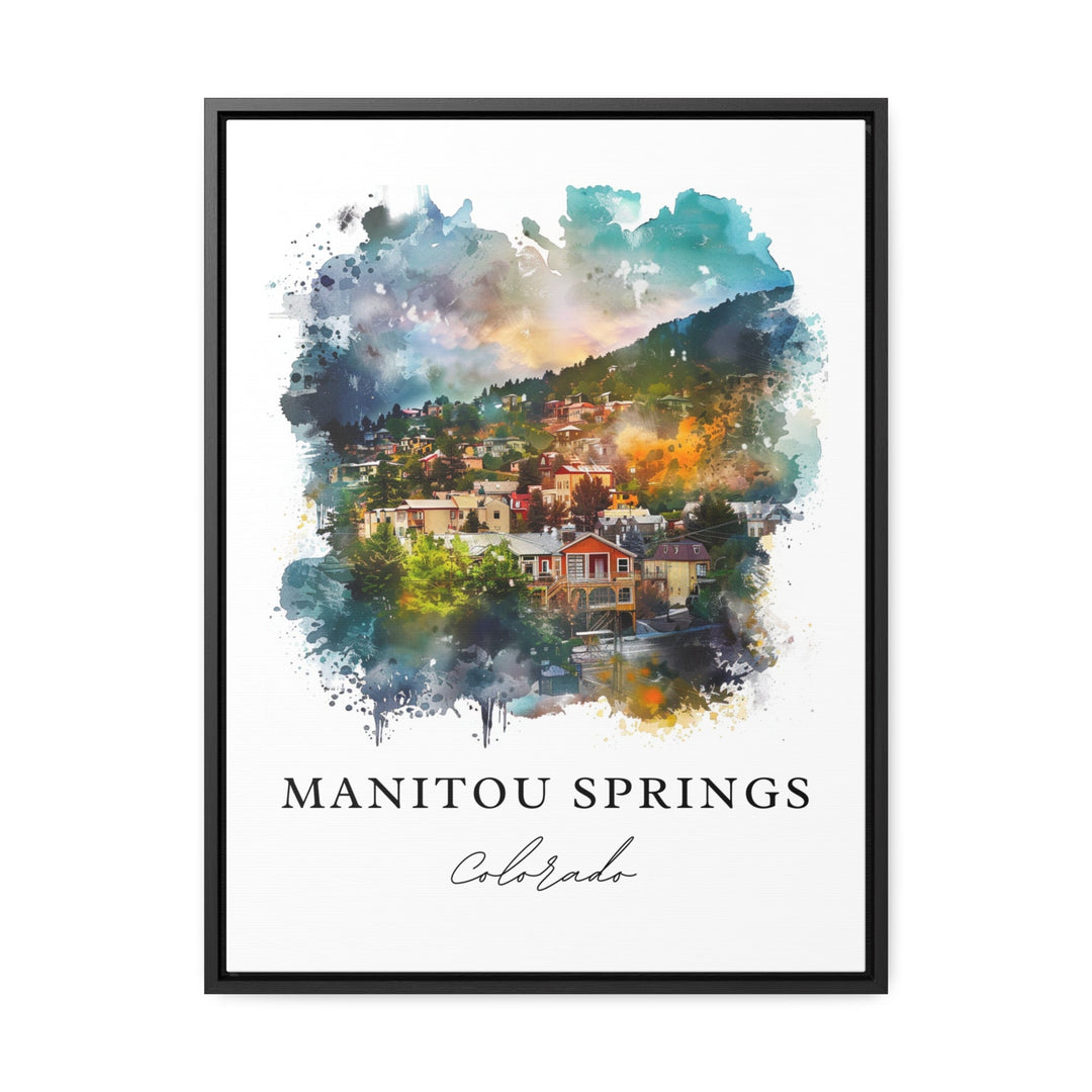 Manitou Springs Art, Manitou Springs Print, CO Springs Watercolor, Manitou Springs Gift,