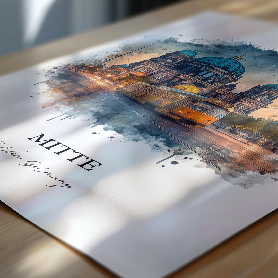 Mitte Berlin, Germany – Watercolor Art Print