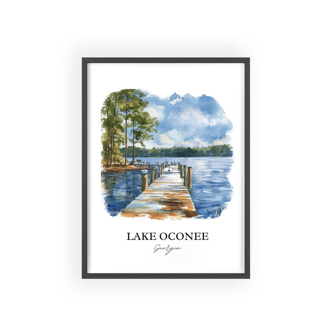 Lake Oconee Wall Art, Greensboro GA Print, Georgia Artwork, Lake Oconee Gift, Travel Print, Travel Poster, Housewarming Gift