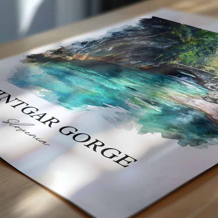 Vintgar Gorge, Slovenia – Watercolor Art Print