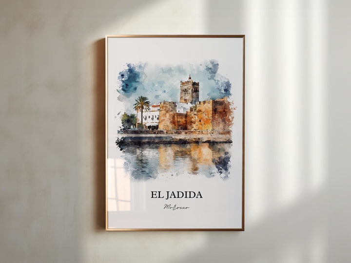 El Jadida, Morocco – Watercolor Art Print