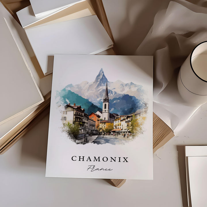 Chamonix France wall art - France, Chamonix poster, Chamonix Wedding gift, Birthday present, Custom Text, Personalised Gift