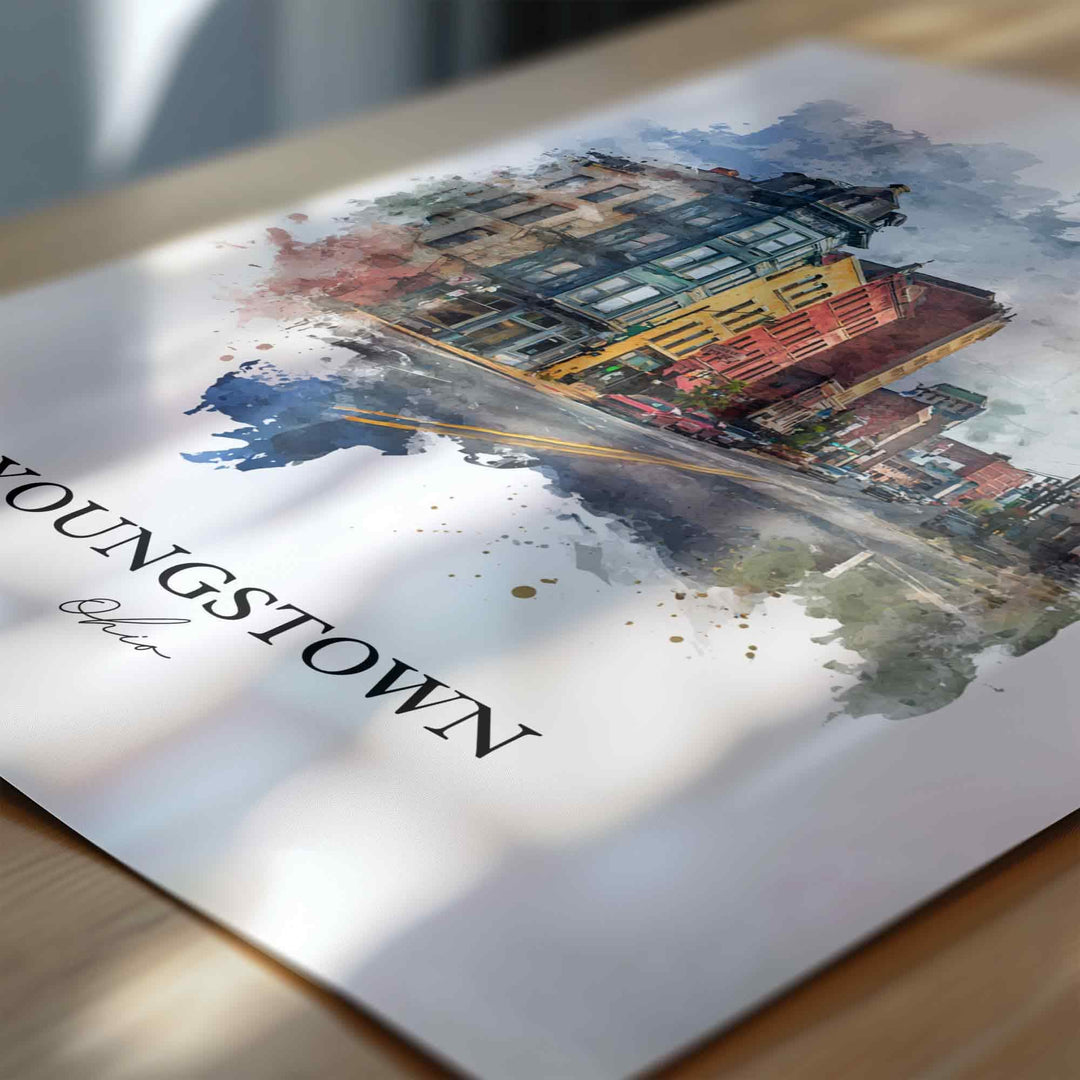 Youngstown, Ohio – Watercolor Art Print