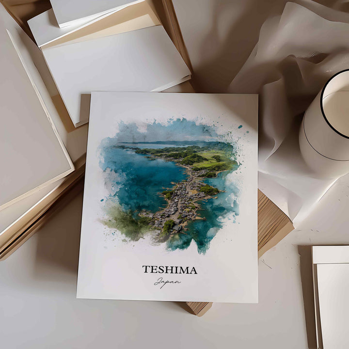 Teshima, Japan – Watercolor Art Print