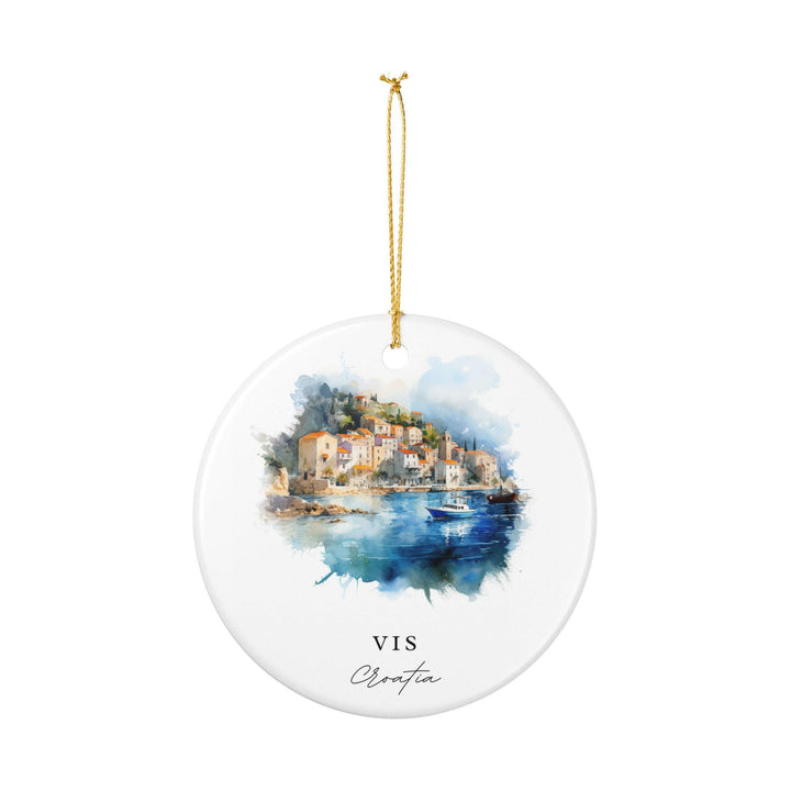 Vis Croatia Ornament: Unique Vis Souvenir, Vis Croatia Xmas Decor, and Authentic Croatia Gift