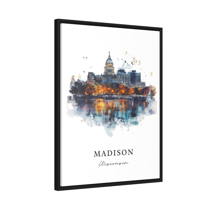 Madison WI Wall Art, Madison Print, Madison Watercolor Art, Madison Wisconsin Gift,