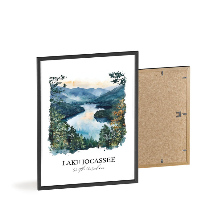 Lake Jocassee Wall Art, Pickens SC Print, South Carolina Watercolor, Lake Jocassee SC Gift, Travel Print, Travel Poster, Housewarming Gift