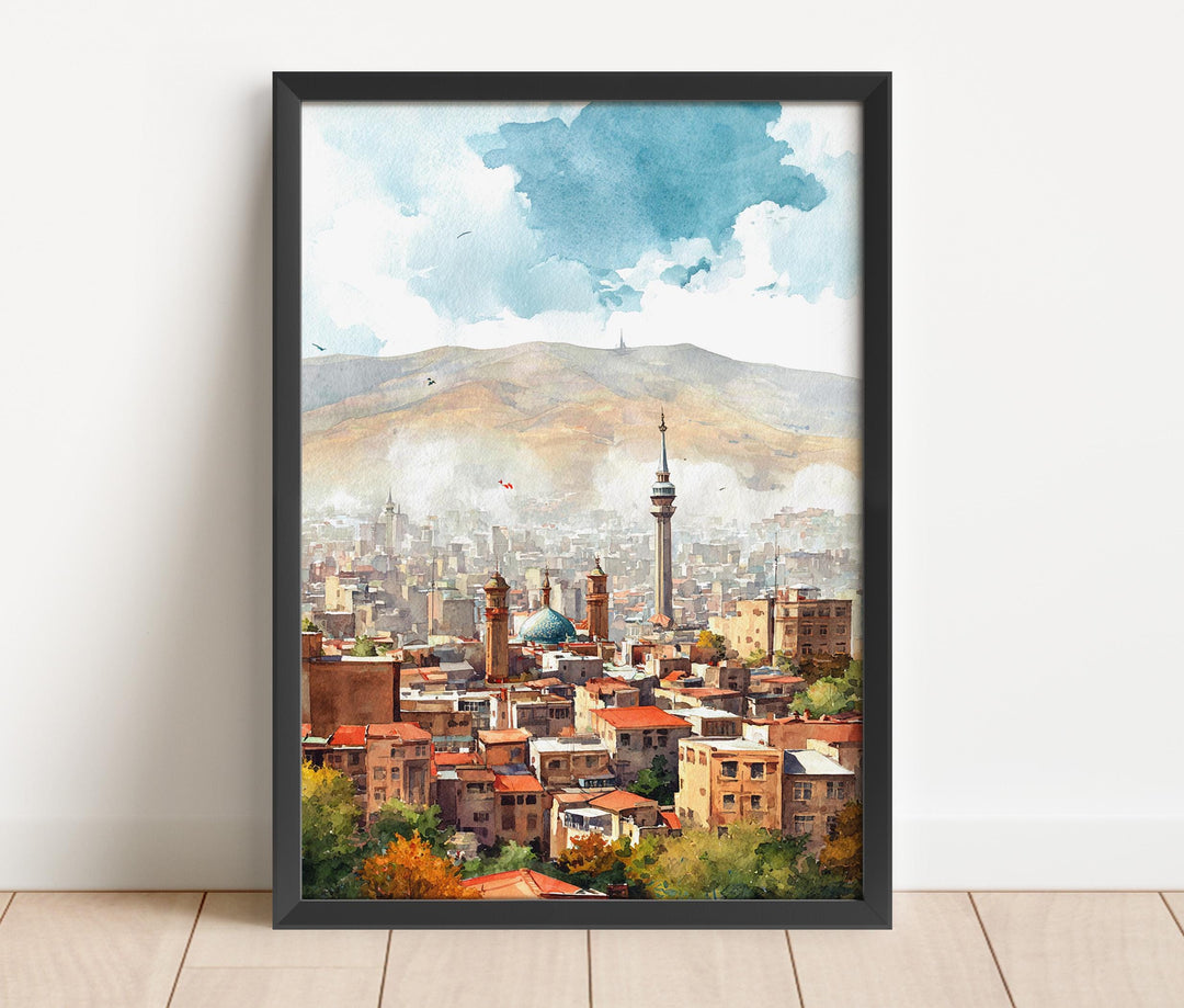 Tehran, Iran – Watercolor Art Print