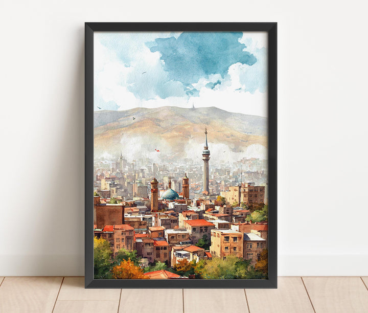 Tehran, Iran – Watercolor Art Print