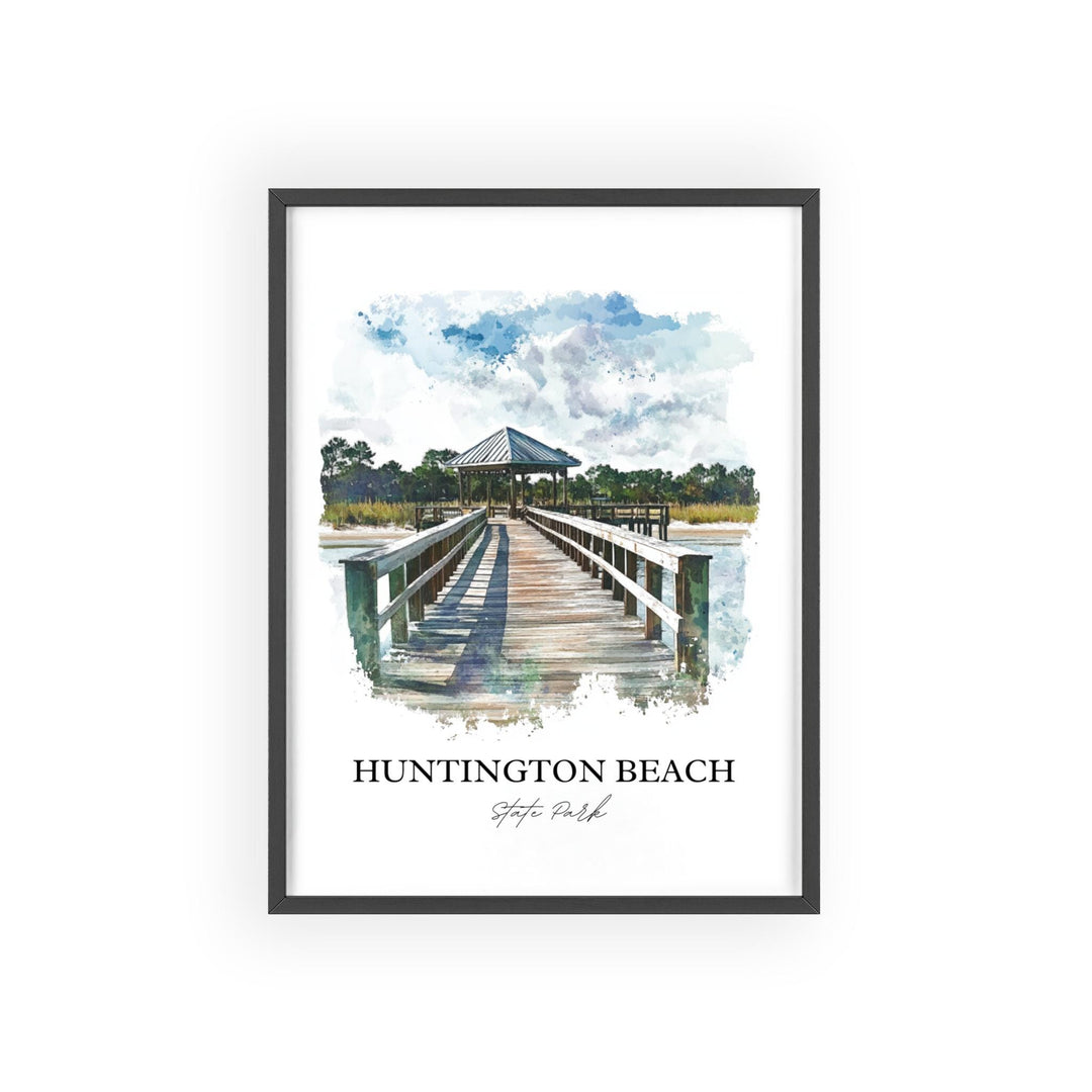 Huntington Beach SC Wall Art, Georgetown County Print, SC Artwork, Huntington Beach SC Gift, Travel Print, Travel Poster, Housewarming Gift