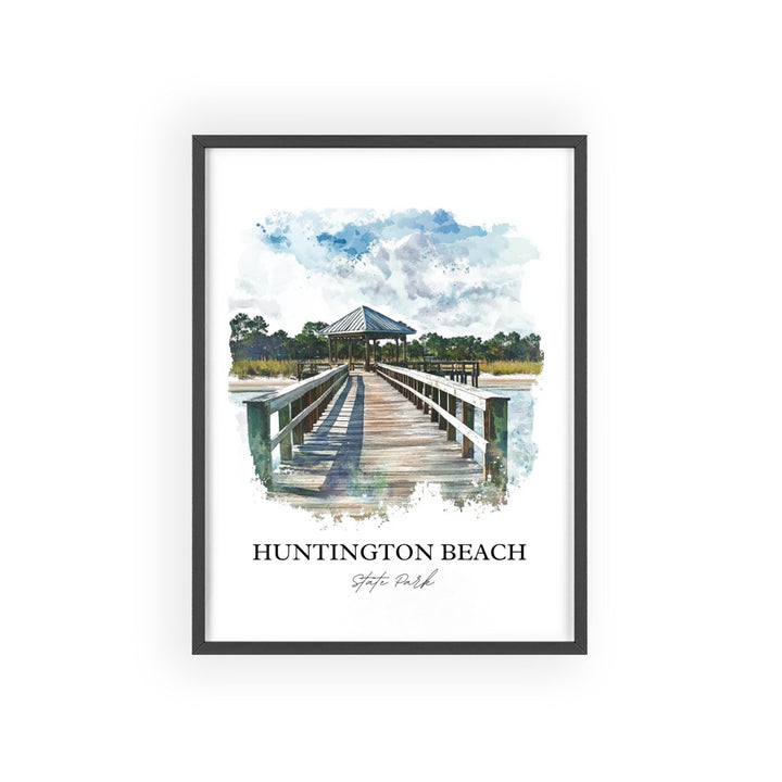Huntington Beach SC Wall Art, Georgetown County Print, SC Artwork, Huntington Beach SC Gift, Travel Print, Travel Poster, Housewarming Gift