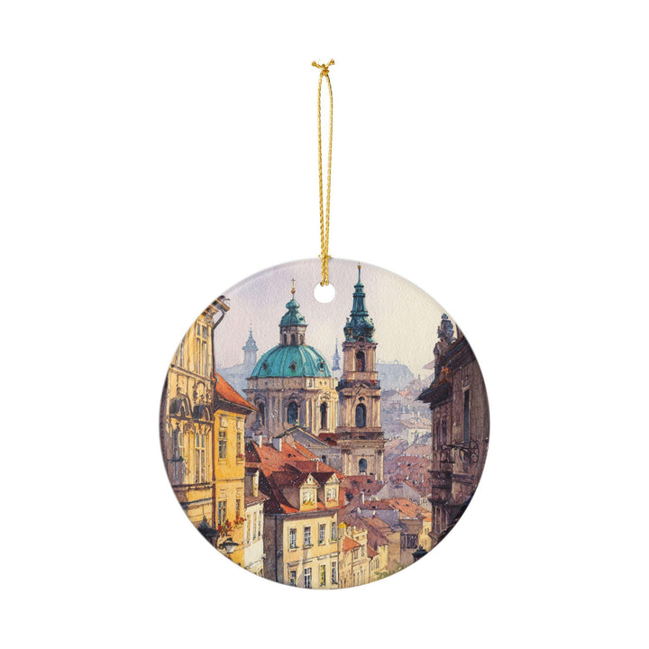 Prague CZ Ornament: Unique Prague Souvenir, Prague Xmas Decor, and Authentic Prague Czech Republic Gift