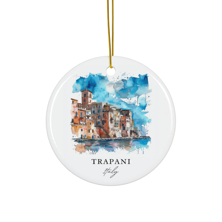 Trapani Italy Ornament: Unique Trapani Souvenir, Trapani Italia Xmas Decor, and Authentic Sicily Italy Christmas Gift