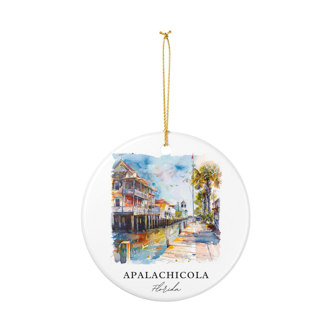 Apalachicola FL Ornament: Unique Apalachicola Souvenir, Apalachicola Xmas Decor, and Authentic Florida Gift