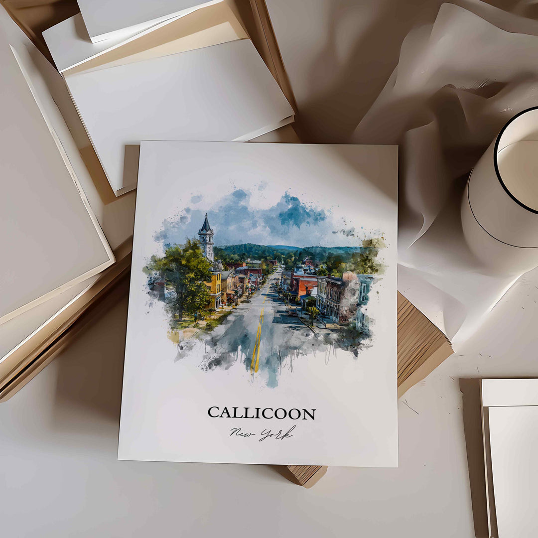 Callicoon, NY – Watercolor Art Print