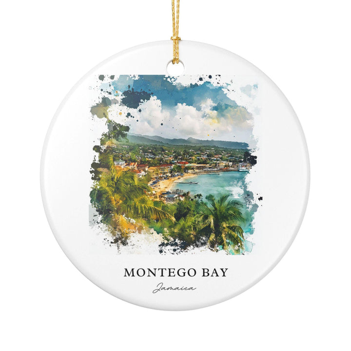 Montego Bay Ornament: Unique Montego Bay Souvenir, Jamaica Xmas Decor, and Authentic Montego Bay Jamaica Gift