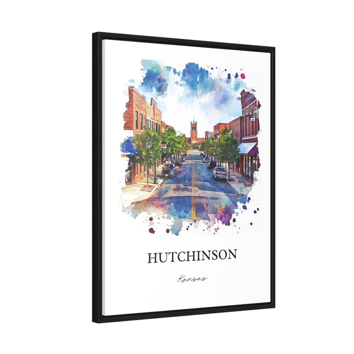 Hutchinson KS Wall Art, Reno County Print, Kansas Watercolor Art, Hutchinson Kansas Gift, Travel Print, Travel Poster, Housewarming Gift