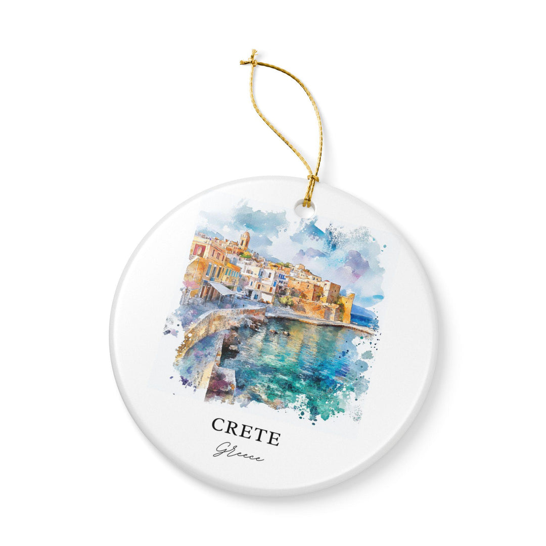 Crete Greece Ornament: Unique Crete Souvenir, Crete Xmas Decor, and Authentic Crete Greece Gift