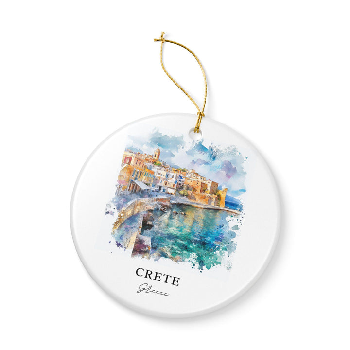 Crete Greece Ornament: Unique Crete Souvenir, Crete Xmas Decor, and Authentic Crete Greece Gift