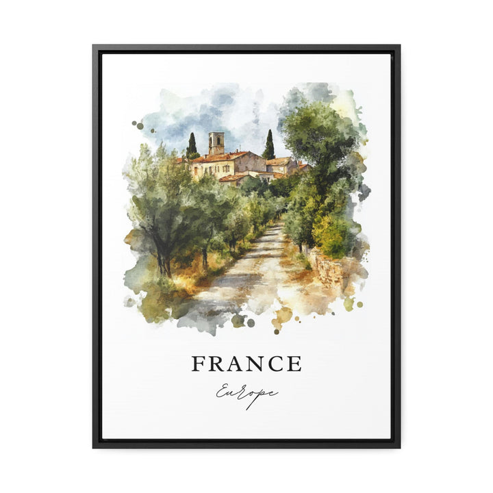 France Wall Art, France Country Scenery Print, France Watercolor Art, France Gift,