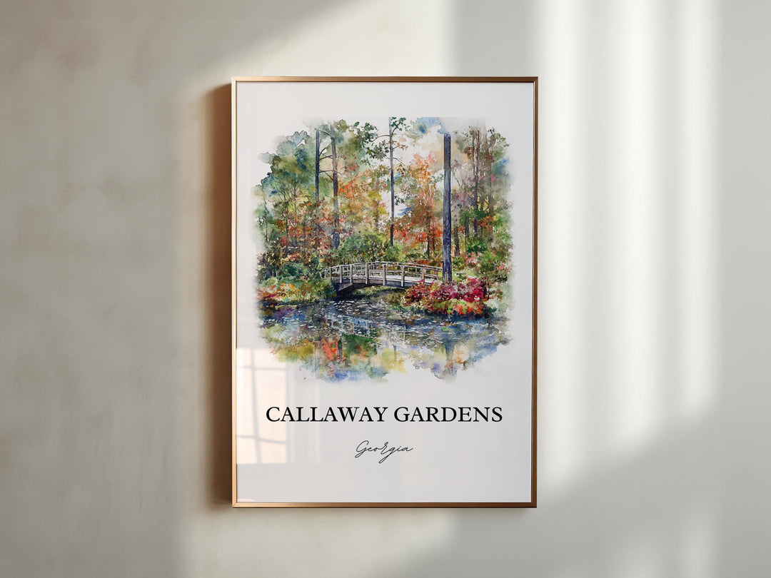 Callaway Gardens Wall Art, Pine Mountain GA Print, Georgia Artwork, Callaway Gardens Gift, Travel Print, Travel Poster, Housewarming Gift