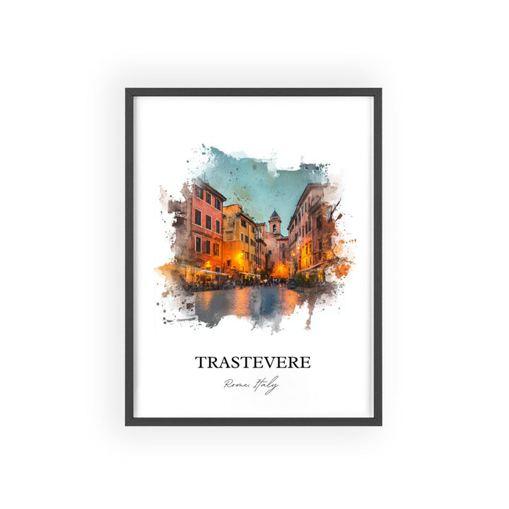 Trastevere, Italy – Watercolor Art Print