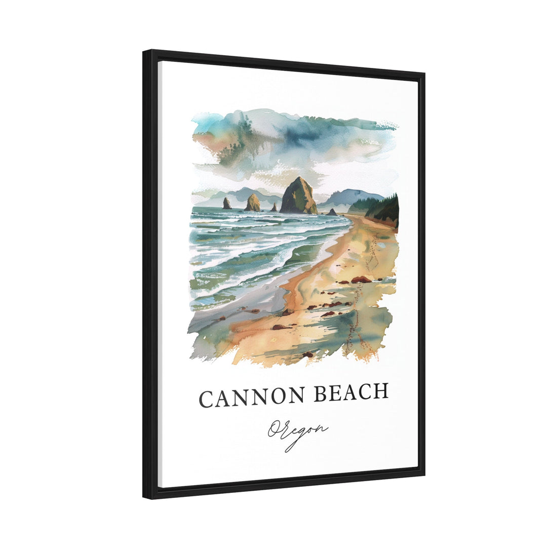 Cannon Beach Wall Art, Cannon Beach Print, Haystack Rock Watercolor, Cannon Beach OR Gift,