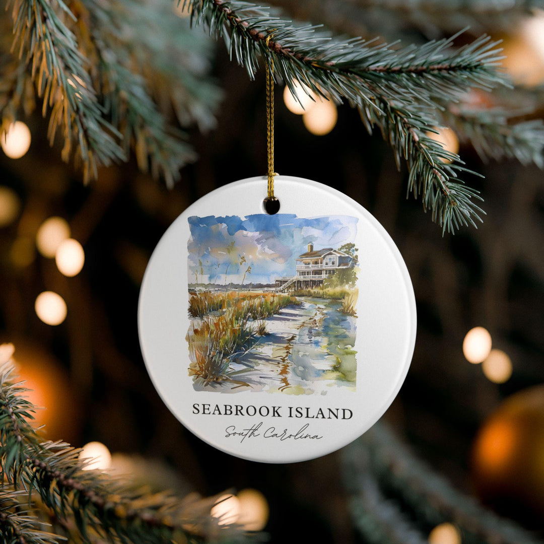 Seabrook Island Ornament: Unique Seabrook SC Souvenir, South Carolina Xmas Decor, and Authentic Seabrook Island Gift