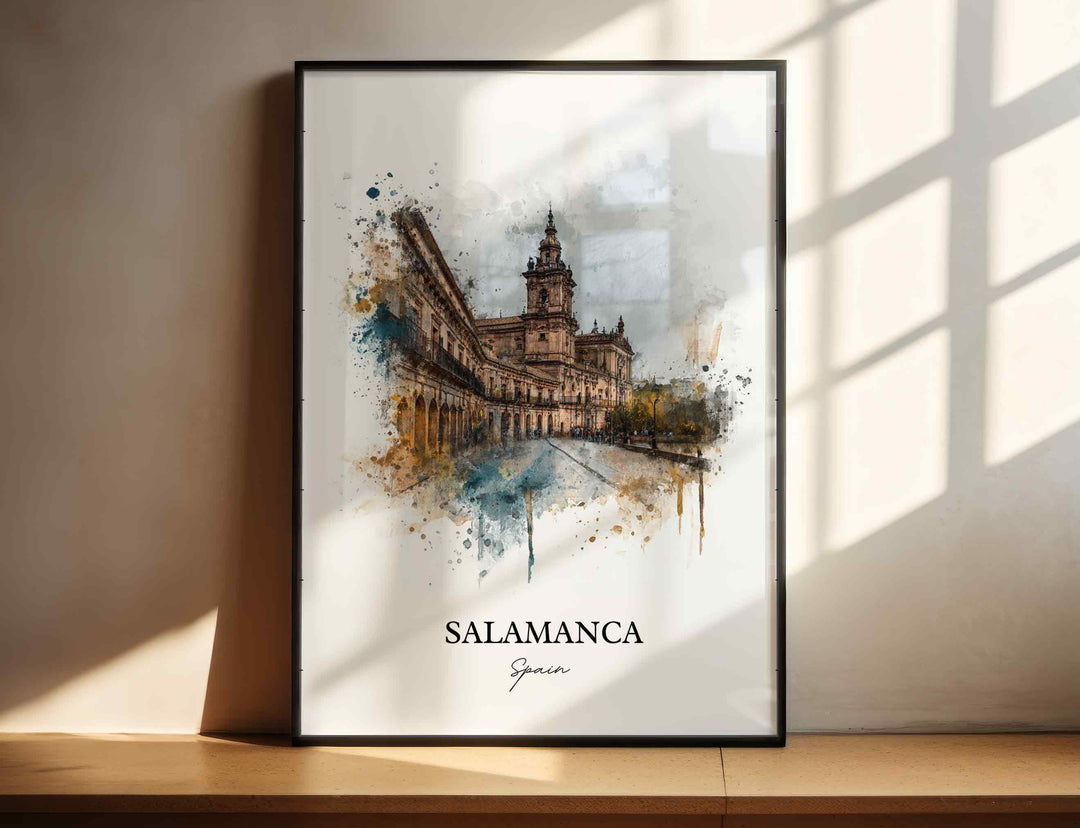 Salamanca, Spain – Watercolor Art Print