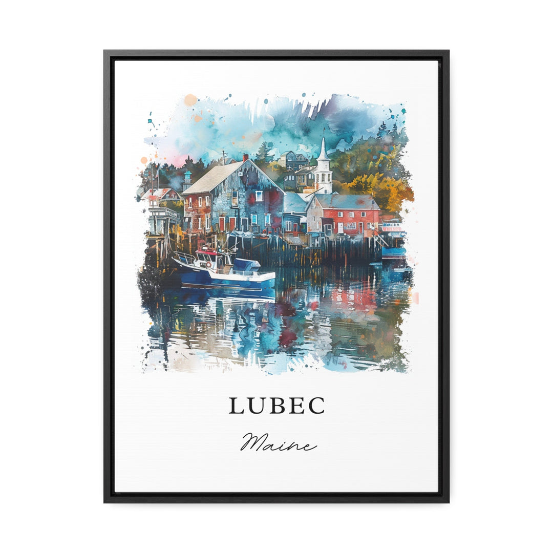 Lubec Maine Wall Art, Washington County ME Print, Lubec Watercolor Art, Lubec Maine  Gift,