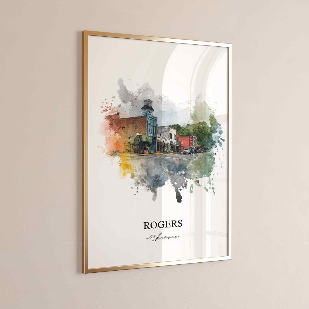 Rogers, Arkansas – Watercolor Art Print
