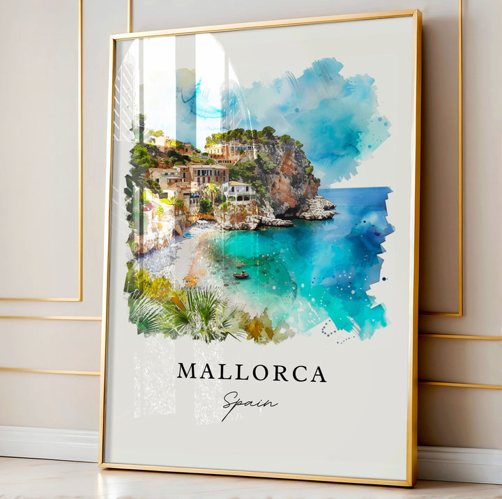 Mallorca Art Print, Spain Print, Mallorca Wall Art, Balearic Islands Gift, Travel Print, Travel Poster, Travel Gift, Housewarming Gift