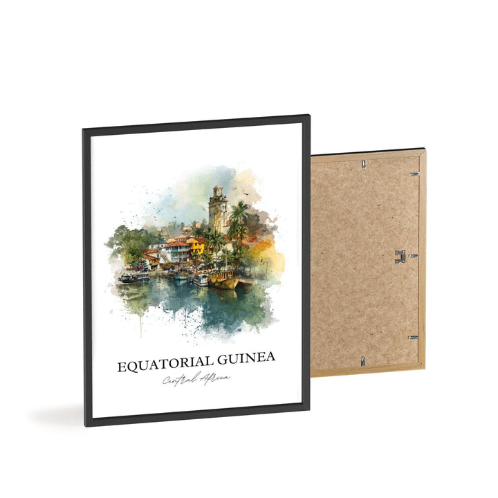 Equatorial Guinea, Africa – Watercolor Art Print