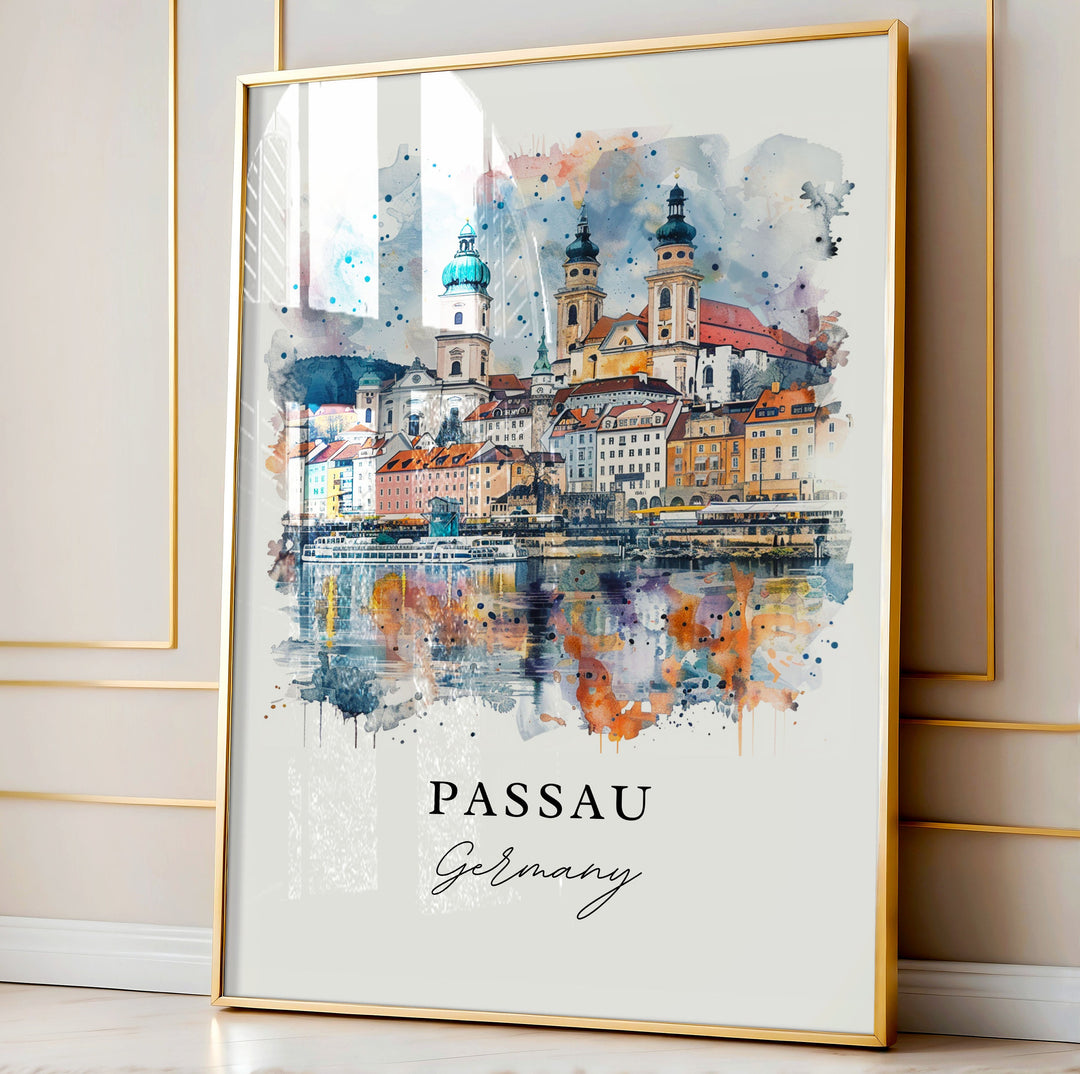 Passau Germany Wall Art, Germany Print, Passau Wall Art, Passau Gift, Passau Travel Print, Travel Poster, Travel Gift, Housewarming Gift