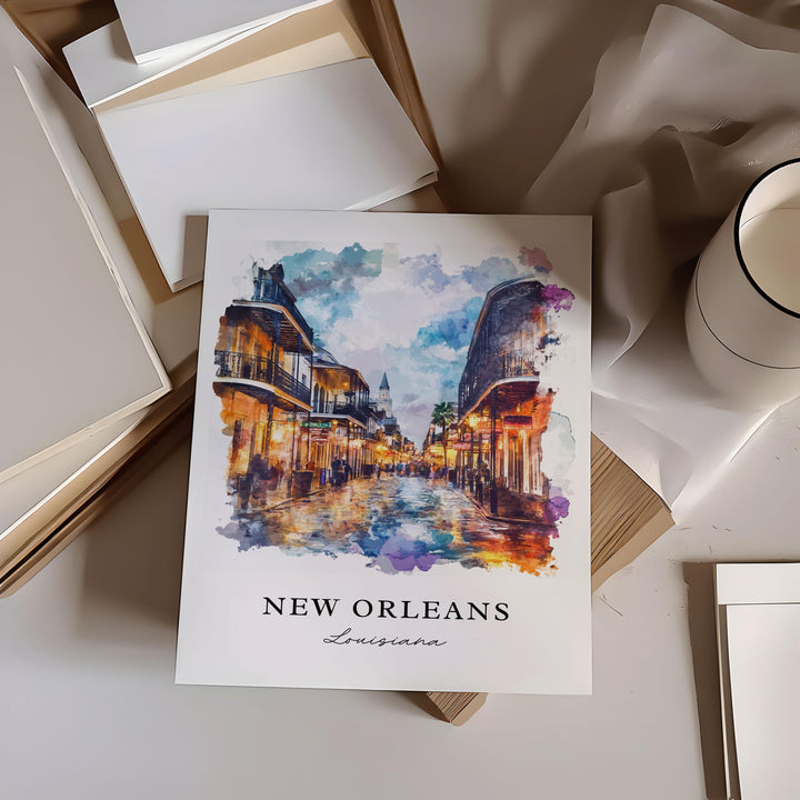 New Orleans, Louisiana – Watercolor Art Print