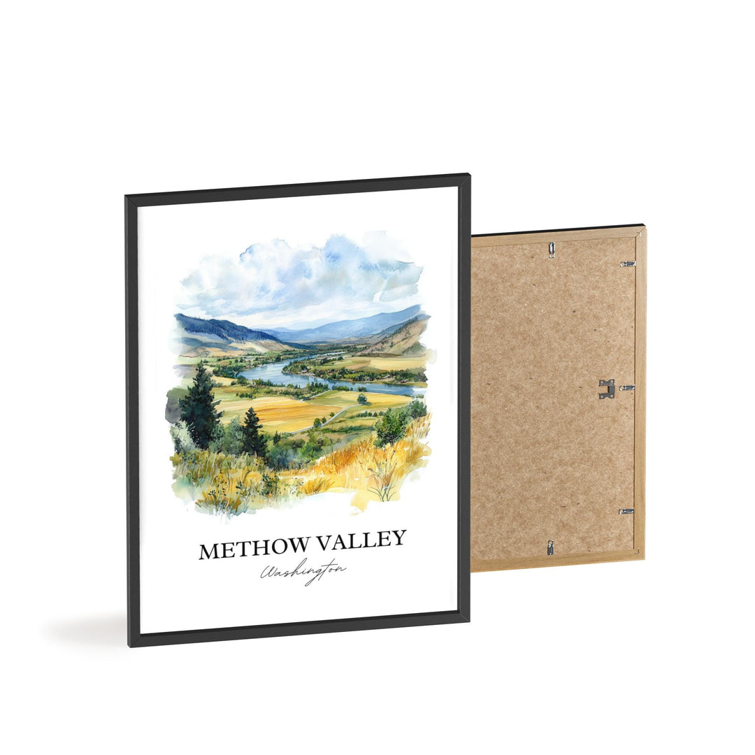 Methow Vally Wall Art, North Cascades WA Print, Washington Watercolor Art, Methow Vally Gift, Travel Print, Travel Poster, Housewarming Gift