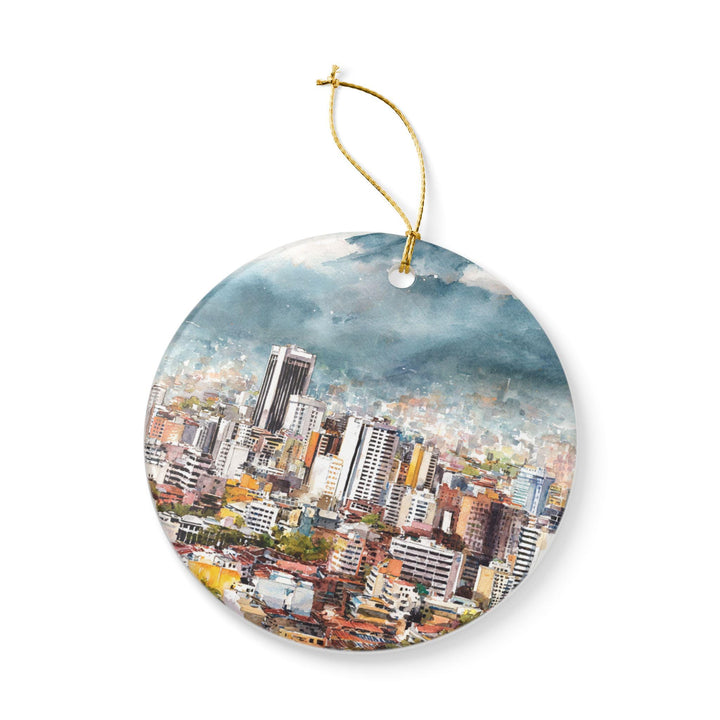 Caracas Ornament: Unique Caracas Souvenir, Caracas Skyline Xmas Decor, and Authentic Caracas Venezuela Gift