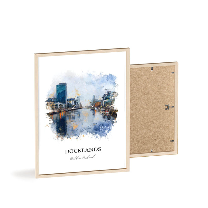 Dublin Docklands, Ireland – Watercolor Art Print