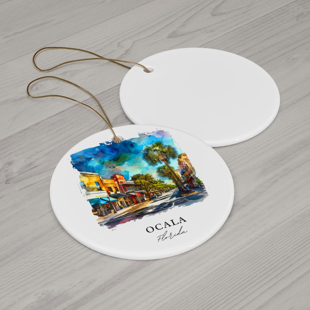 Ocala Florida Ornament: Unique Ocala Souvenir, Ocala FL Xmas Decor, and Authentic Ocala Florida Christmas Gift