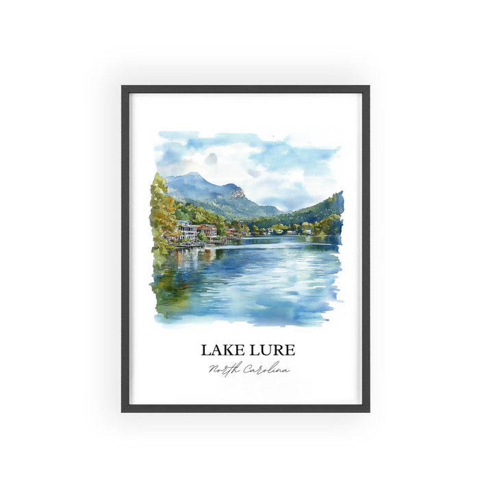 Lake Lure Wall Art, Rutherford County NC Print, North Carolina Artwork, Lake Lure NC Gift, Travel Print, Travel Poster, Housewarming Gift