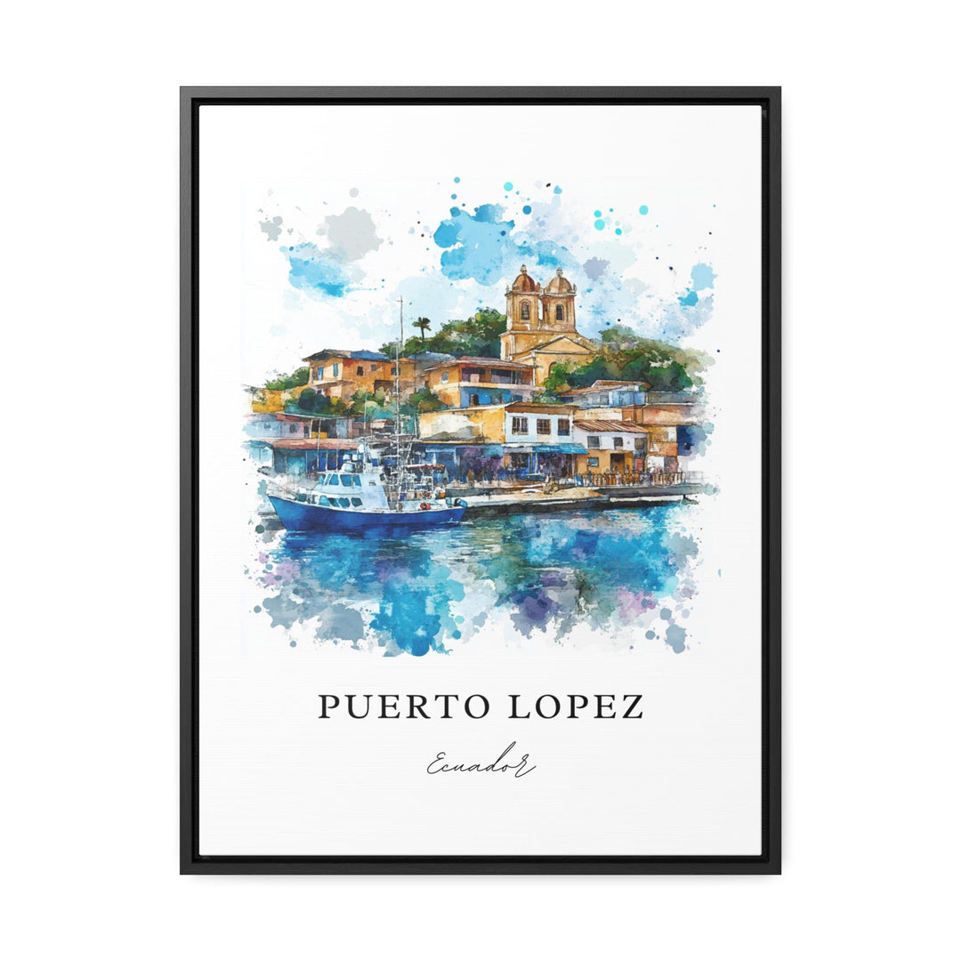 Puerto Lopez Art, Puerto Lopez Print, Puerto Lopez Watercolor Art, Puerto Lopez Ecuador Gift,