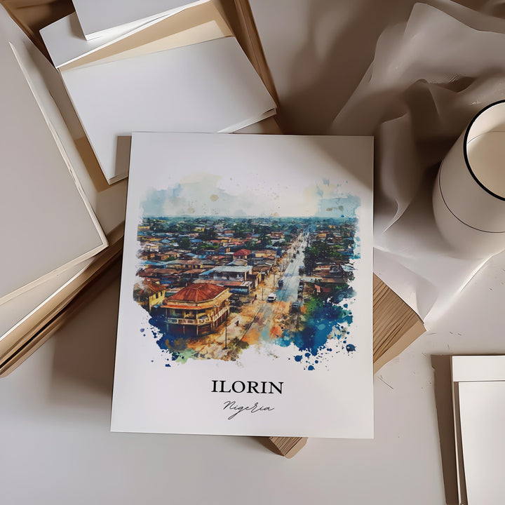 Ilorin, Nigeria – Watercolor Art Print