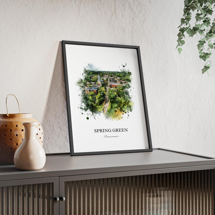 Spring Green, Wisconsin – Watercolor Art Print